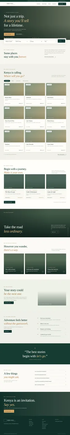 Tembea Kenya Safaris homepage preview